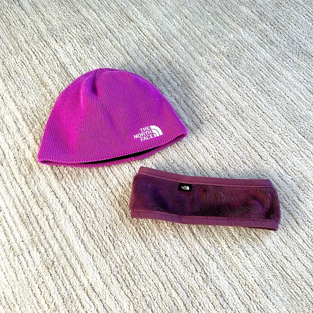 North Face Kids Hat + Headband (like new!)